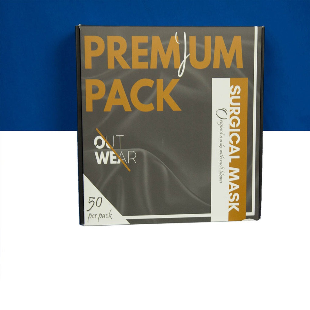 OUTWEAR Premium Disposable 3-Ply Surgical Face Mask – 50 Pcs Pack Premium