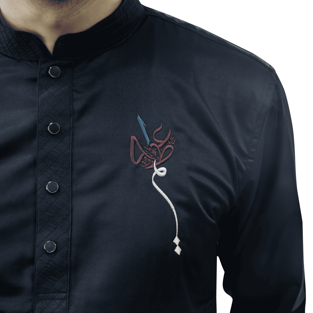 Outerwear Premium Embroidery Panjabi-CALLIGRAPHY PUNJABI