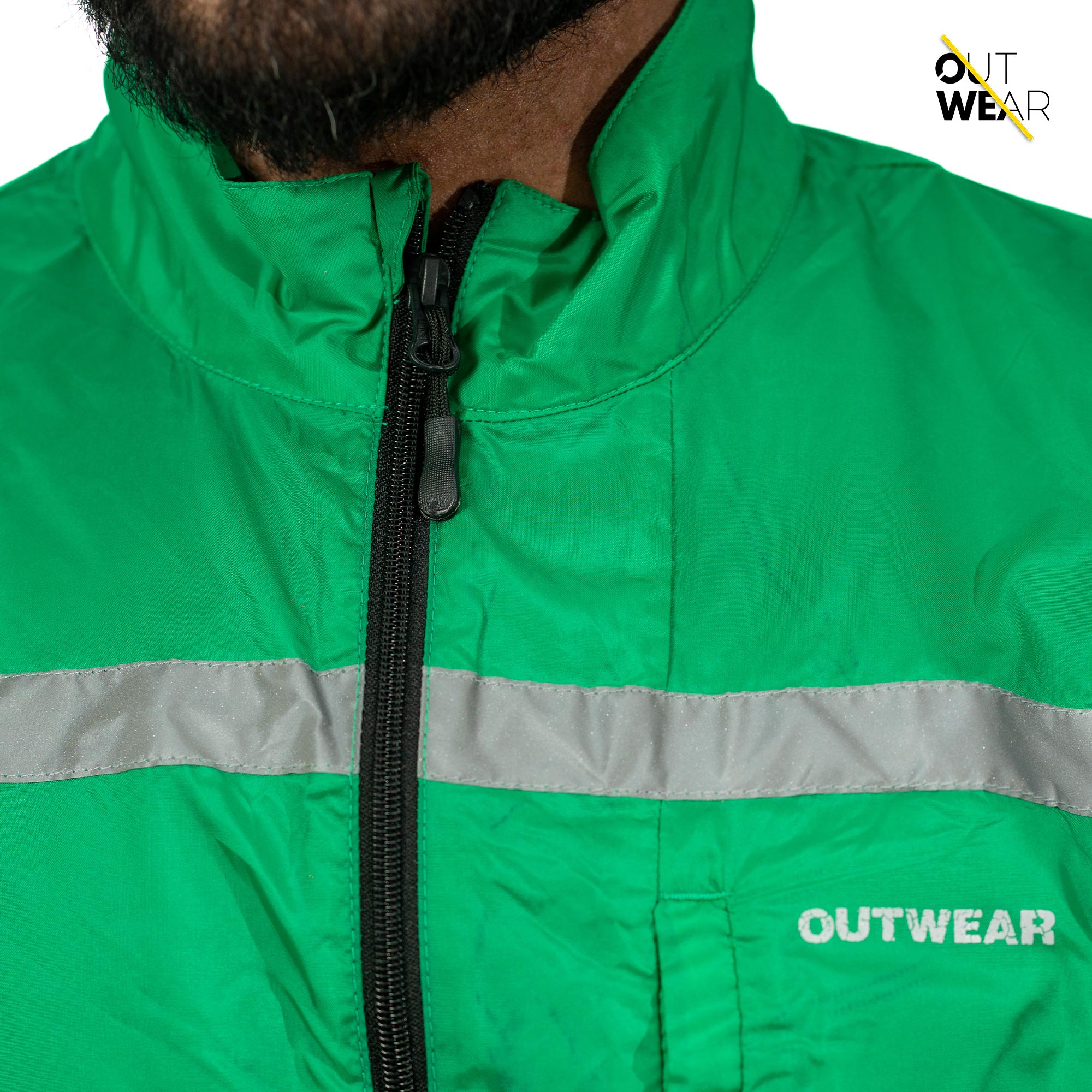 Premium Biker Windbreaker for Men’s - Green