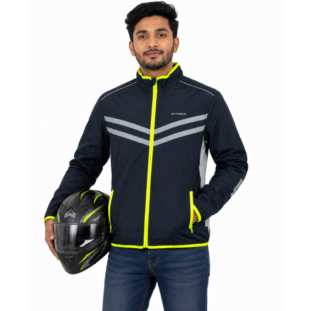 OutwearAsia High-Visibility Reflective Windbreaker Navy Windy-47