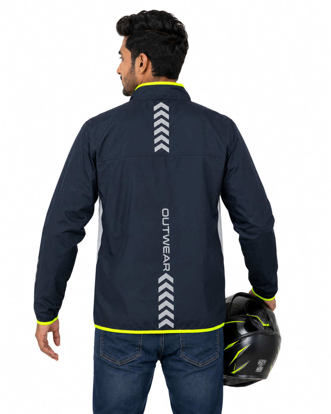 OutwearAsia High-Visibility Reflective Windbreaker Navy Windy-47