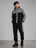 Men’s Waterproof Hooded Raincoat Set Black & Ash