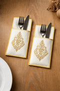 Luxury Table Cutlery Holder with Royal Gold Design 6Pcs