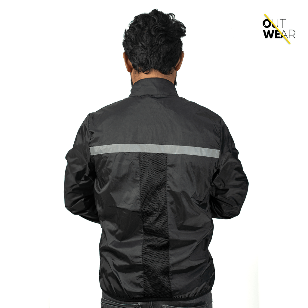 Biker Windbreaker for Men’s-Black