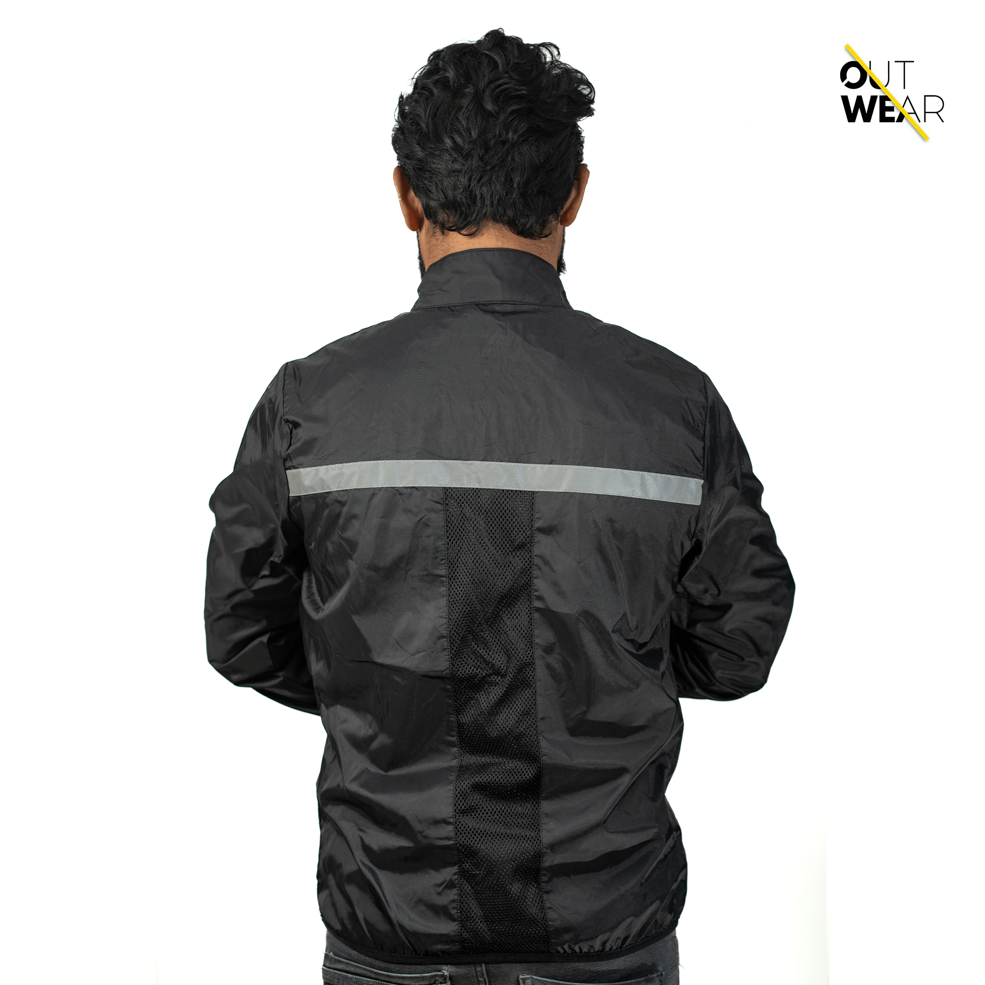 Biker Windbreaker for Men’s-Black